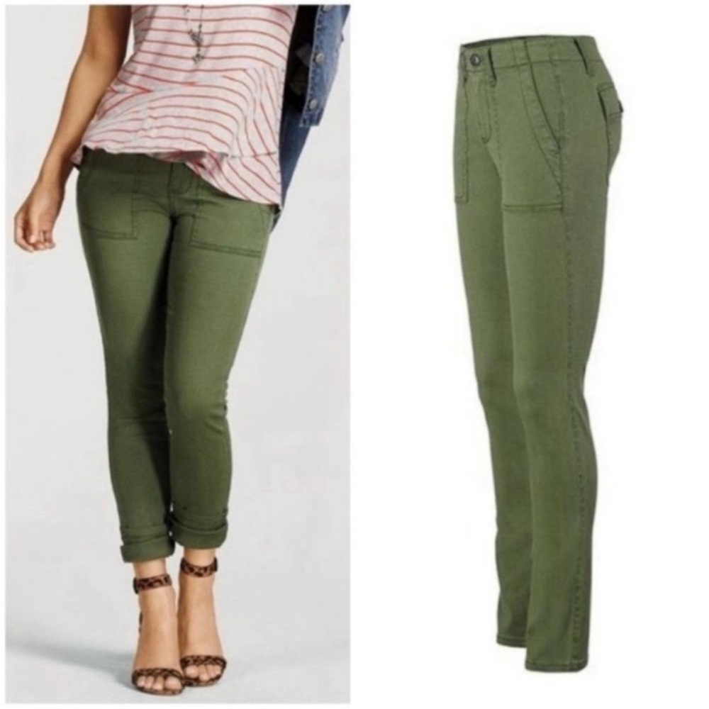 Cabi The‎ Quest Bedford Trousers Pants 4 Corduroy Skinny Olive Green #5315